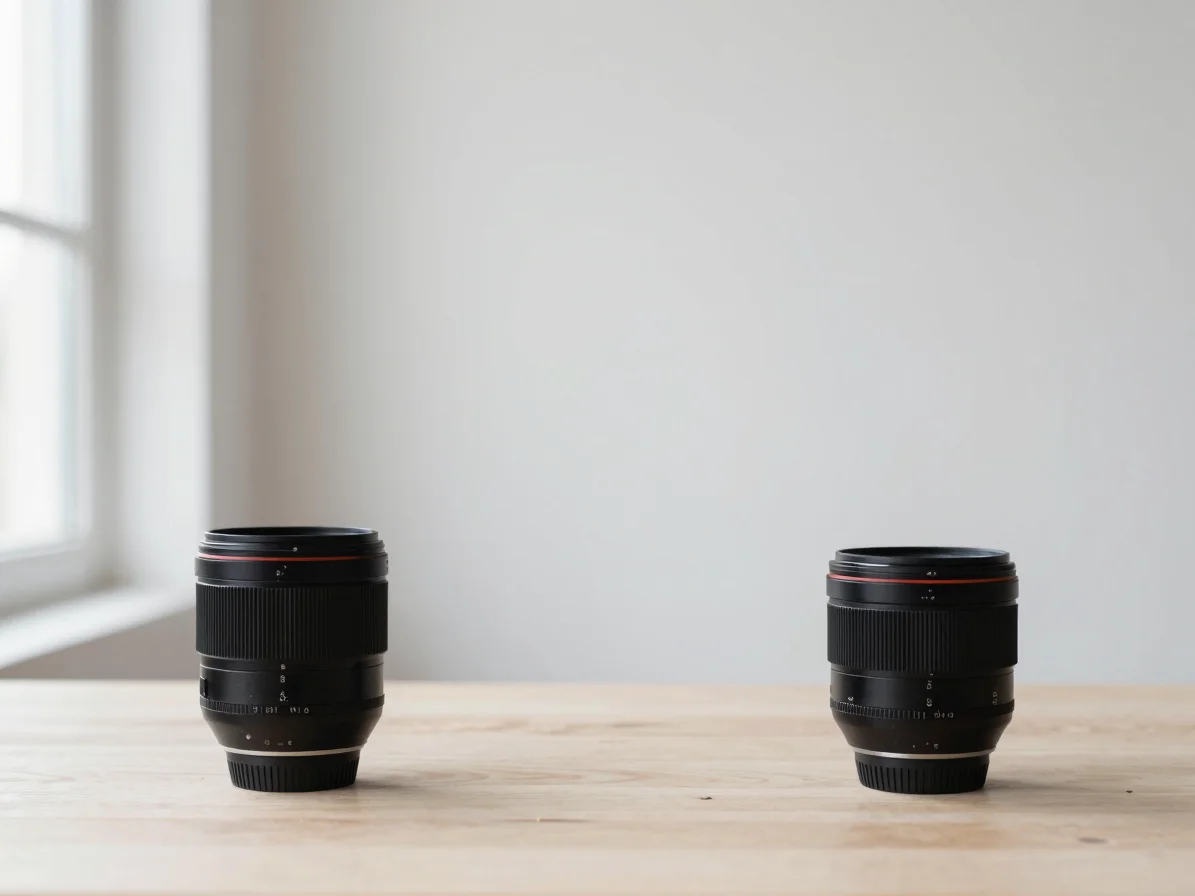Editorial product photograph on a neutral surface, natural window light from the left, clean composition with generous n